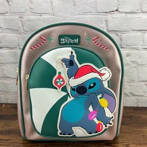 Disney Stitch Christmas Holiday Mini Backpack Bioworld‎